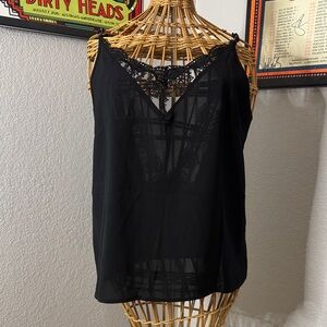 SHEIN Black Lace Detail Camisole